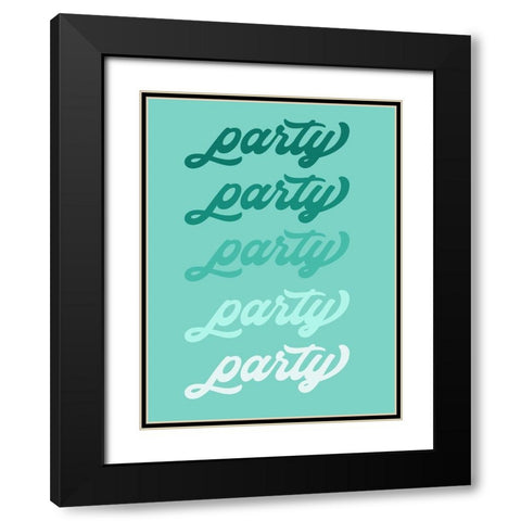 Lets Party II Black Modern Wood Framed Art Print with Double Matting by Hambly, Anna