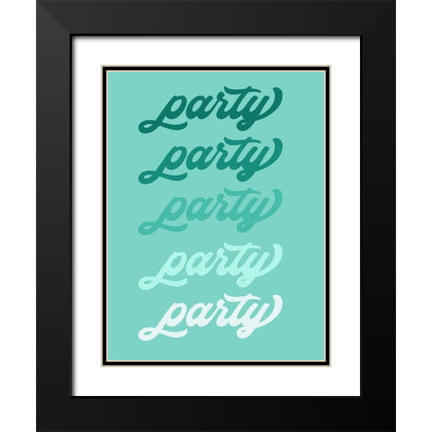 Lets Party II Black Modern Wood Framed Art Print with Double Matting by Hambly, Anna