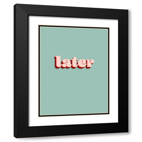 Slang III Black Modern Wood Framed Art Print with Double Matting by Hambly, Anna