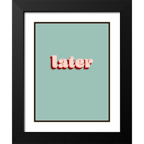 Slang III Black Modern Wood Framed Art Print with Double Matting by Hambly, Anna