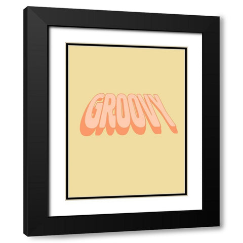 Slang V Black Modern Wood Framed Art Print with Double Matting by Hambly, Anna