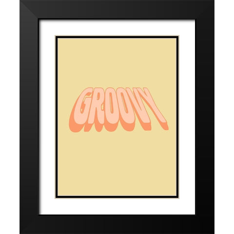 Slang V Black Modern Wood Framed Art Print with Double Matting by Hambly, Anna