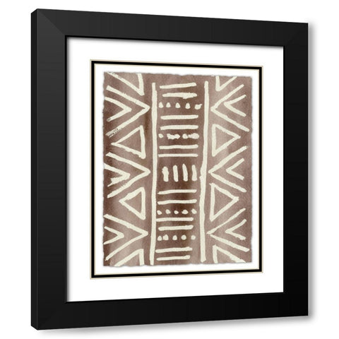 Ancestral Marks I Black Modern Wood Framed Art Print with Double Matting by Moore, Regina