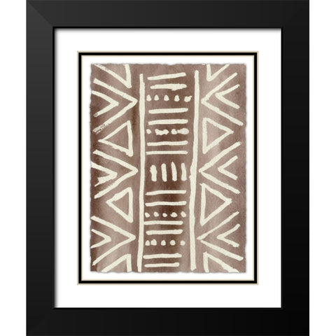 Ancestral Marks I Black Modern Wood Framed Art Print with Double Matting by Moore, Regina