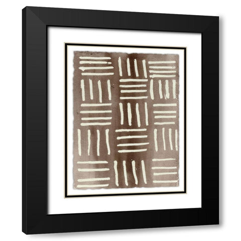 Ancestral Marks II Black Modern Wood Framed Art Print with Double Matting by Moore, Regina