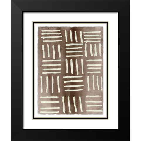 Ancestral Marks II Black Modern Wood Framed Art Print with Double Matting by Moore, Regina