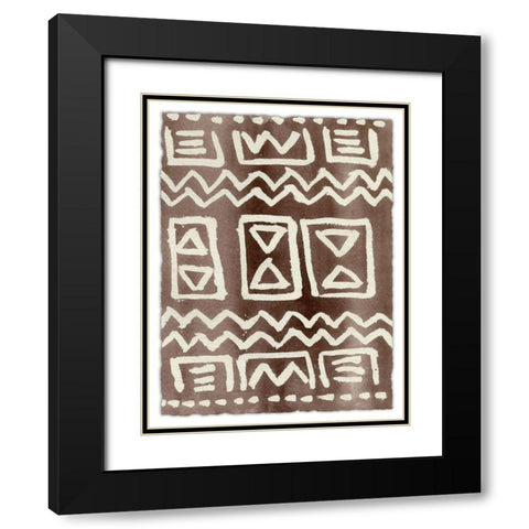 Ancestral Marks III Black Modern Wood Framed Art Print with Double Matting by Moore, Regina