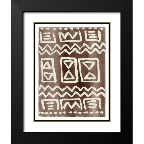 Ancestral Marks III Black Modern Wood Framed Art Print with Double Matting by Moore, Regina