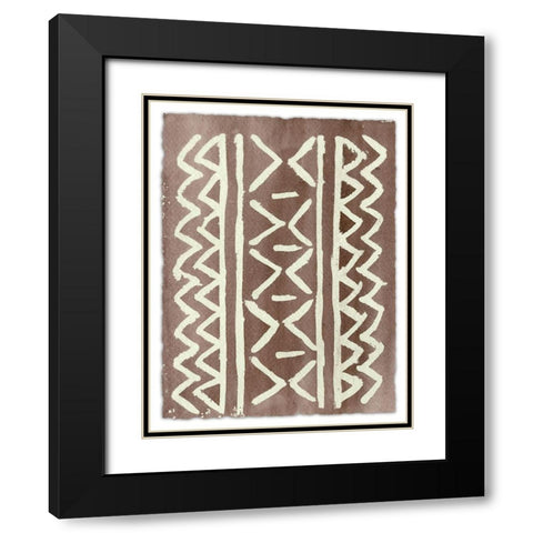 Ancestral Marks IV Black Modern Wood Framed Art Print with Double Matting by Moore, Regina