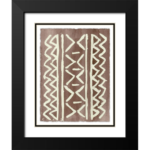 Ancestral Marks IV Black Modern Wood Framed Art Print with Double Matting by Moore, Regina
