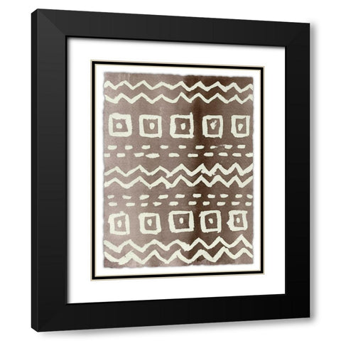 Ancestral Marks V Black Modern Wood Framed Art Print with Double Matting by Moore, Regina