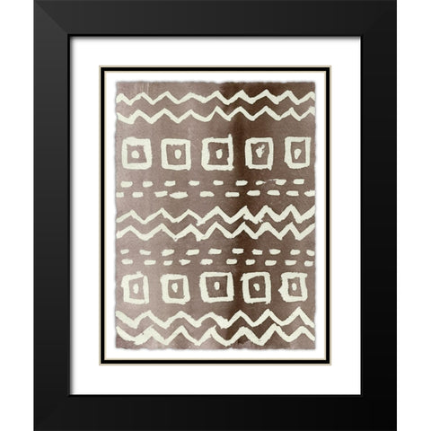 Ancestral Marks V Black Modern Wood Framed Art Print with Double Matting by Moore, Regina
