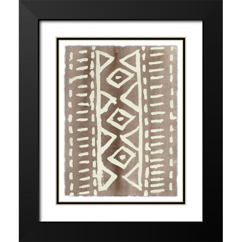 Ancestral Marks VI Black Modern Wood Framed Art Print with Double Matting by Moore, Regina