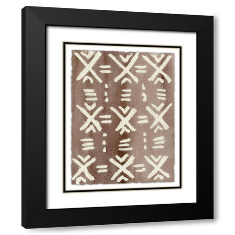 Ancestral Marks VII Black Modern Wood Framed Art Print with Double Matting by Moore, Regina