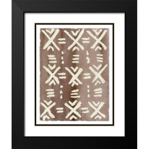 Ancestral Marks VII Black Modern Wood Framed Art Print with Double Matting by Moore, Regina