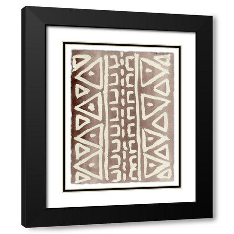 Ancestral Marks VIII Black Modern Wood Framed Art Print with Double Matting by Moore, Regina