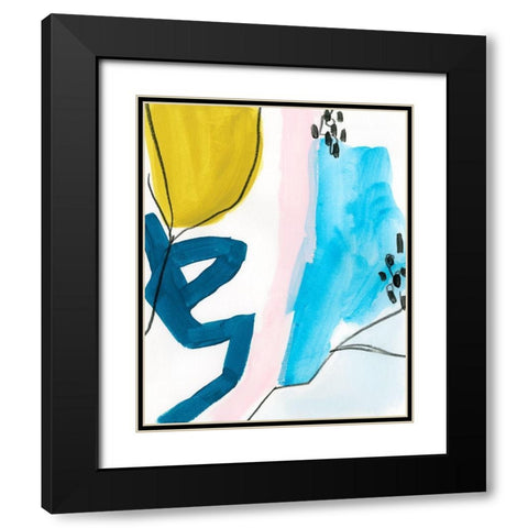 Pattern Mingle I Black Modern Wood Framed Art Print with Double Matting by Vess, June Erica