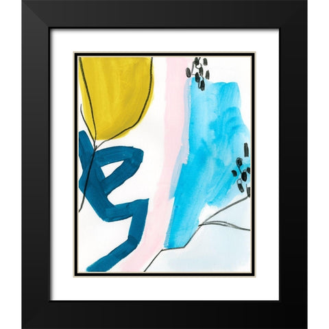 Pattern Mingle I Black Modern Wood Framed Art Print with Double Matting by Vess, June Erica
