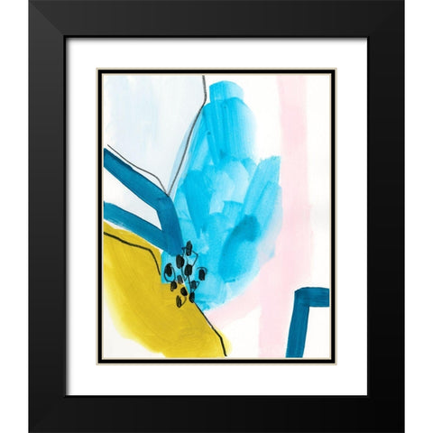 Pattern Mingle IV Black Modern Wood Framed Art Print with Double Matting by Vess, June Erica