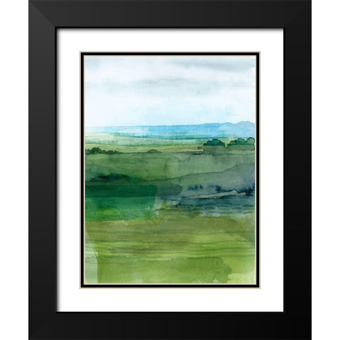 Jewel Tone Terrain II Black Modern Wood Framed Art Print with Double Matting by Popp, Grace