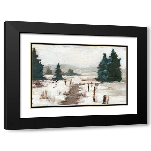 Melting Snow II Black Modern Wood Framed Art Print with Double Matting by Harper, Ethan