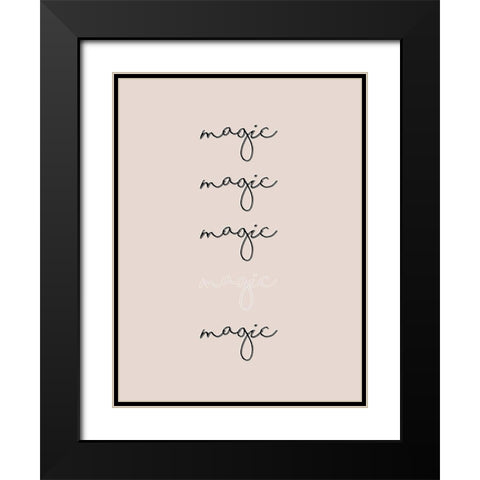 Vibes I Black Modern Wood Framed Art Print with Double Matting by Hambly, Anna