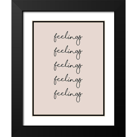 Vibes II Black Modern Wood Framed Art Print with Double Matting by Hambly, Anna