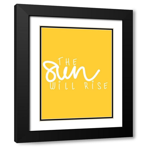Sun I Black Modern Wood Framed Art Print with Double Matting by Hambly, Anna