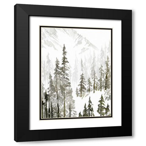 Continental Divide I Black Modern Wood Framed Art Print with Double Matting by Green, Jacob