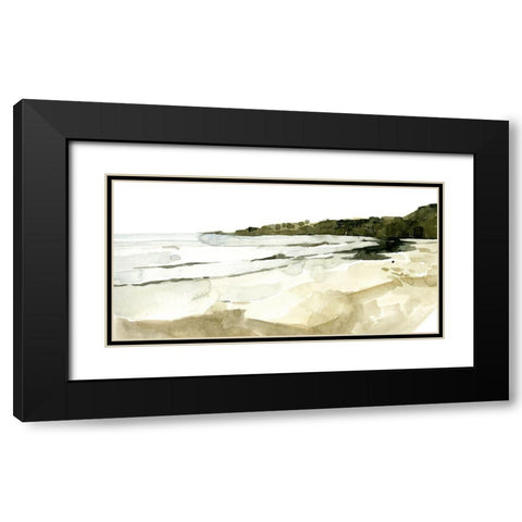 Simple Watercolor Coast I Black Modern Wood Framed Art Print with Double Matting by Caroline, Emma