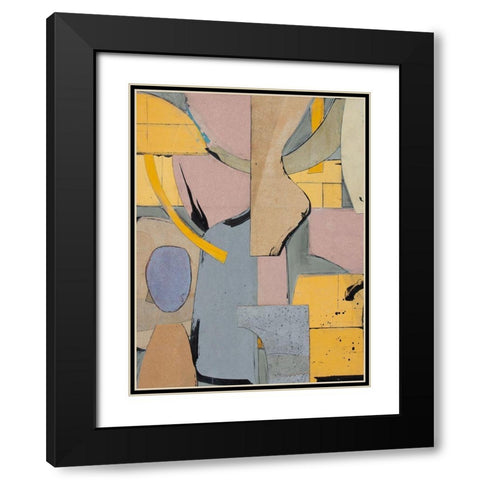 Jetsam Black Modern Wood Framed Art Print with Double Matting by Delamater, Rob