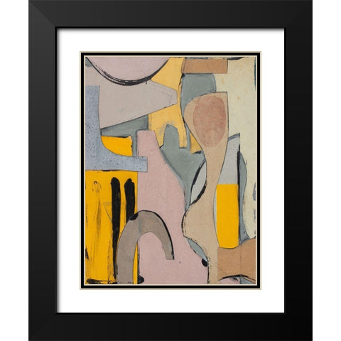 Flotsam Black Modern Wood Framed Art Print with Double Matting by Delamater, Rob