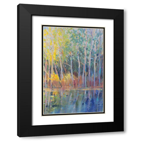 Reflected Trees I Black Modern Wood Framed Art Print with Double Matting by OToole, Tim