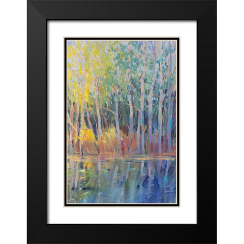 Reflected Trees I Black Modern Wood Framed Art Print with Double Matting by OToole, Tim