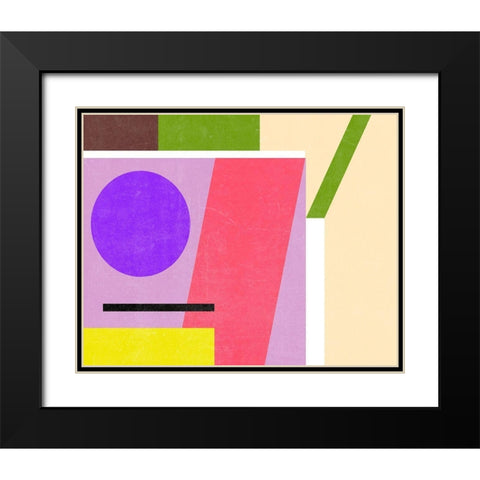 Color Composition I Black Modern Wood Framed Art Print with Double Matting by Wang, Melissa