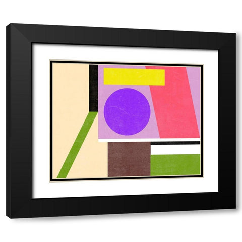 Color Composition II Black Modern Wood Framed Art Print with Double Matting by Wang, Melissa