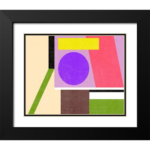 Color Composition II Black Modern Wood Framed Art Print with Double Matting by Wang, Melissa