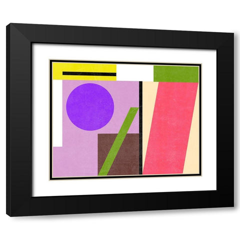 Color Composition III Black Modern Wood Framed Art Print with Double Matting by Wang, Melissa