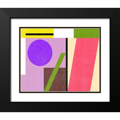 Color Composition III Black Modern Wood Framed Art Print with Double Matting by Wang, Melissa
