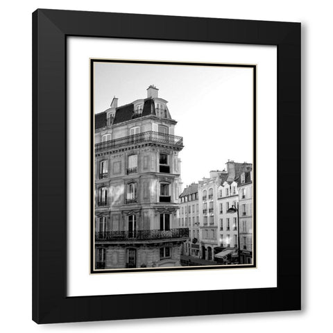 Parisian Stroll I Black Modern Wood Framed Art Print with Double Matting by Chandler, Sharon