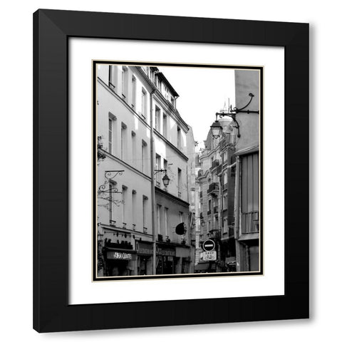 Parisian Stroll III Black Modern Wood Framed Art Print with Double Matting by Chandler, Sharon