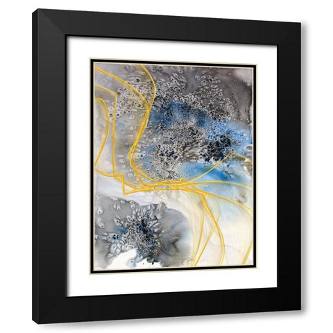 Coastal Watercolor Abstract I Black Modern Wood Framed Art Print with Double Matting by Orlov, Irena