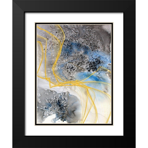 Coastal Watercolor Abstract I Black Modern Wood Framed Art Print with Double Matting by Orlov, Irena