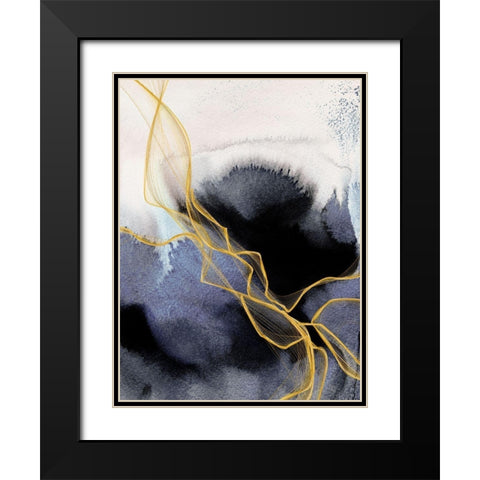 Coastal Watercolor Abstract II Black Modern Wood Framed Art Print with Double Matting by Orlov, Irena