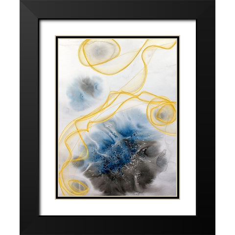 Coastal Watercolor Abstract IV Black Modern Wood Framed Art Print with Double Matting by Orlov, Irena
