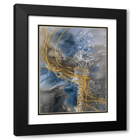 Coastal Watercolor Abstract V Black Modern Wood Framed Art Print with Double Matting by Orlov, Irena