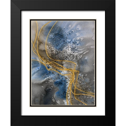 Coastal Watercolor Abstract V Black Modern Wood Framed Art Print with Double Matting by Orlov, Irena