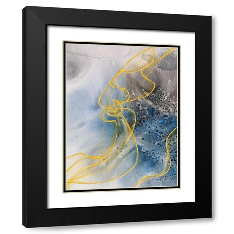 Coastal Watercolor Abstract VI Black Modern Wood Framed Art Print with Double Matting by Orlov, Irena
