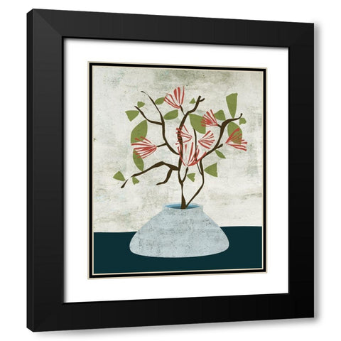 Zen Branch I Black Modern Wood Framed Art Print with Double Matting by Wang, Melissa