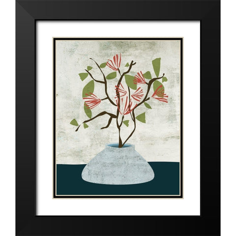 Zen Branch I Black Modern Wood Framed Art Print with Double Matting by Wang, Melissa